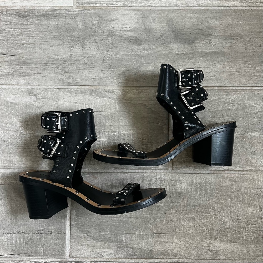 Studded Heeled Gladiator Sandals 6.5